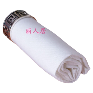 纯色素色红色白色平纹口布酒店餐巾布桌布台布咖啡厅餐垫布擦杯布