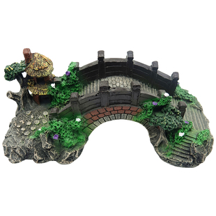 鱼缸装饰造景小桥水族箱金鱼缸摆件桥假山水草桥仿真桥大小号包邮