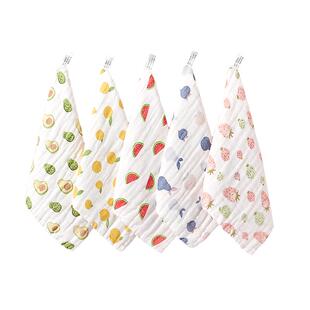 婴儿口水巾纯棉洗脸巾新生儿超软小方巾儿童用品宝宝专用纱布毛巾