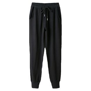 冰丝束脚运动裤子女夏季薄款速干垂感灯笼裤大码宽松显瘦休闲卫裤