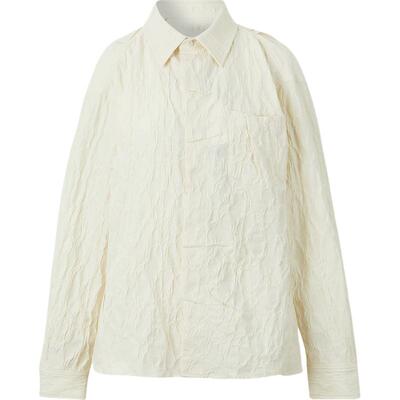 Ader Error 夏季女贴花提花棉质混纺衬衫