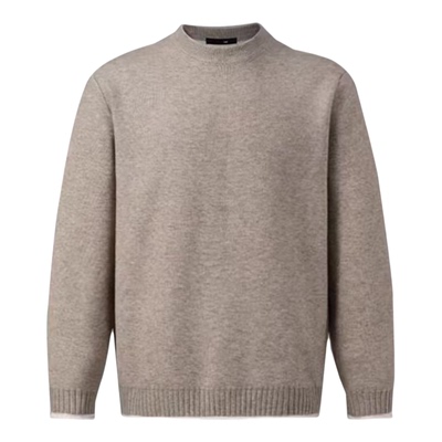 虎牙兄弟针织衫冬季下摆撞色尼龙毛衣半高领长袖打底衫男士776799