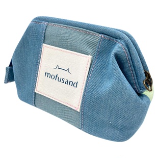 sunstar太阳星mofusand福猫珊迪联名主题插画宽口扁平拉链收纳包化妆数码文具多用收纳可爱二次元周边