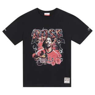 【罗斯联名】MN短袖T恤公牛队罗斯经典百搭印花运动上衣情侣