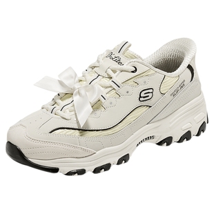 斯凯奇闪穿蝴蝶鞋2025秋冬新款熊猫鞋老爹鞋厚底增高休闲运动女鞋