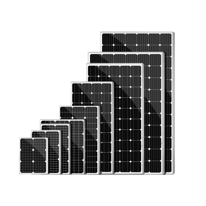 单晶太阳能发电板12V24V充电板带电池家用系统220v光伏板100w200w
