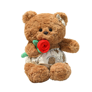 可爱泰迪熊毛绒玩具公仔玫瑰小熊布娃娃儿童搂抱玩偶情人节礼物女
