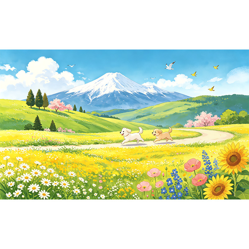 灵气美景画纸墙贴宿舍墙纸卧室自粘墙画壁画墙壁贴纸墙上遮丑贴画