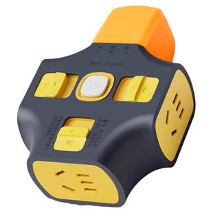 拉不脱带锁插座地拖防脱工地插板不带线排插防脱落大功率自锁插线