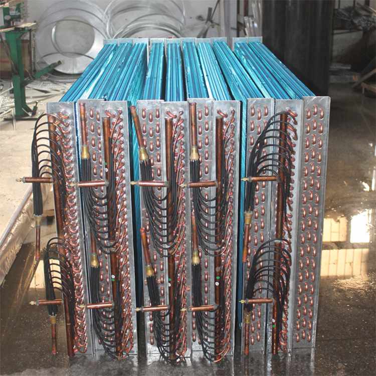 鑫巨空调蒸发器冷柜机内螺纹铝翅片冷凝器铝翅片表冷器蒸发器厂家