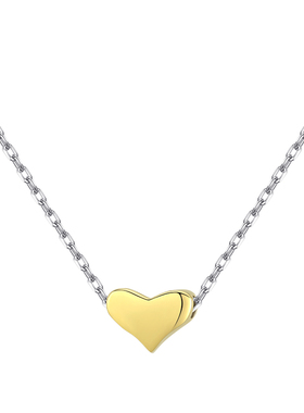 轻奢爱心形锁骨链纯银送女朋友