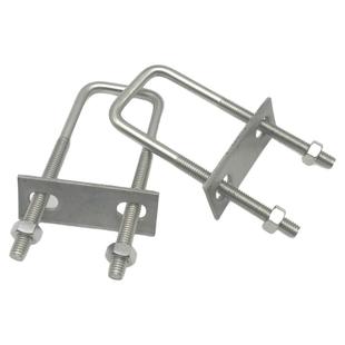 304不锈钢直角U型螺丝M6M8M10骑马卡扣水管卡箍直角螺栓方形挡板