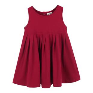 2025春夏装新款女童连衣裙可爱韩版红色背心裙洋气宝宝公主裙宽松