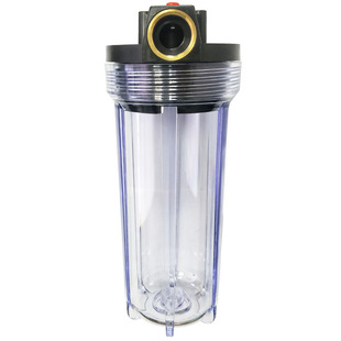 10寸4分 6分1寸中胖单级透明蓝色过滤瓶厨房管道 前置净水过滤器