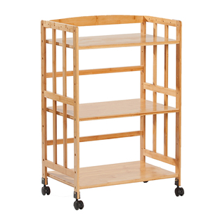 实木办公桌面双层整理架打印机架移动复印机收纳架落地多层置物架