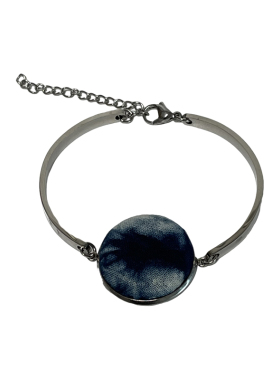 三环路圆片扎染金属小众设计手饰