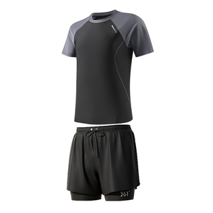 361孙杨同款男士泳衣泳裤套装2025新款泡温泉分体上衣成人游泳衣