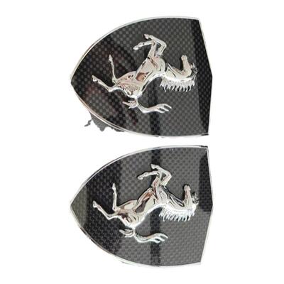 盾标碳纤维叶子板标法拉利机盖标