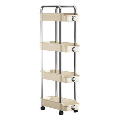 零食小推车置物架多功能奶油风