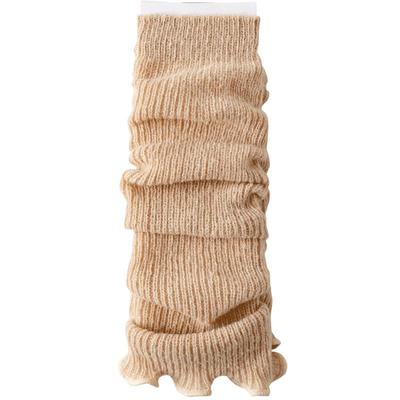 保暖女毛线针织袜套腿套