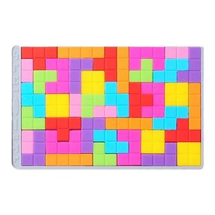 新品 儿童兴趣拼图玩具俄罗斯方块DIY动脑玩具硅胶方块图案拼凑模