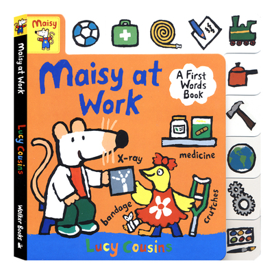 Maisy At Work 小鼠波波去工作 Lucy Cousins 幼儿英语词汇启蒙纸板书 亲子读物 绘本 英文原版进口儿童图书