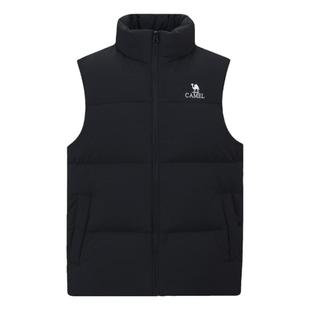 骆驼羽绒马甲2025秋冬季新款白色短款羽绒服女款马甲休闲外套男女