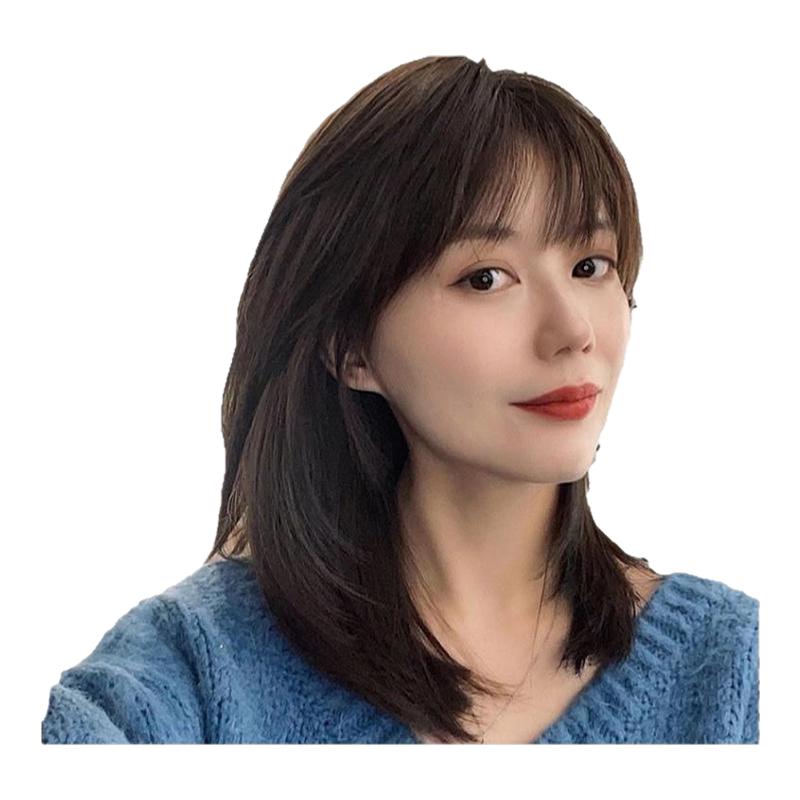 层次递针锁骨发真人发丝漫画刘海
