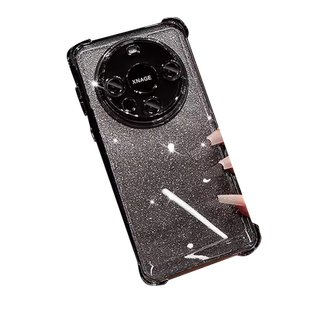 适用mate80promax华为mate60pro外壳自带镜头膜手机壳50电镀气囊60pro+情侣保护套闪粉40E亚克力硬壳黑色男生