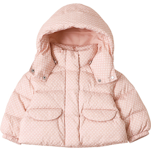 女童羽绒服短款加厚2024冬季新款90绒亲子装宝宝儿童羽绒服23211