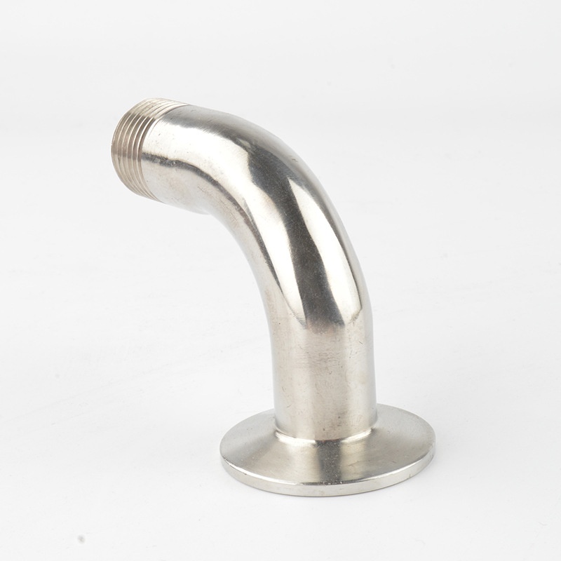 304不锈钢卡箍式90度外丝弯头 卫生级快装外丝弯头卡盘接头弯管