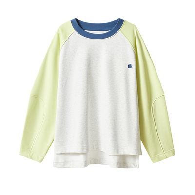 CLOUDSPACE【青春拼色卫衣】美式撞色插肩袖宽松卫衣春秋上衣女