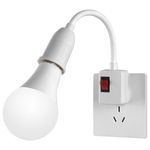 家用床头E27螺口灯头灯座带插头插座led节能灯卧室照明小夜灯泡