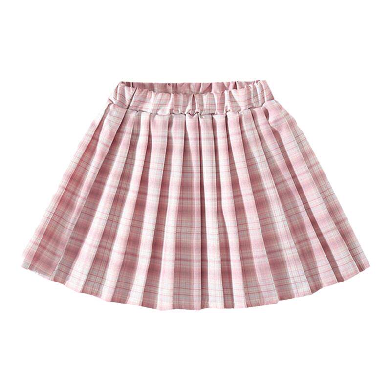 女童JK制服裙子春秋季格子儿童正版短裙小学生大童半身百褶裙全套
