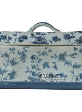 复古风裂纹陶瓷客厅书房软装摆件