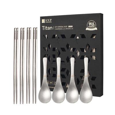 德国施耐福纯钛筷羹组合抗菌筷子