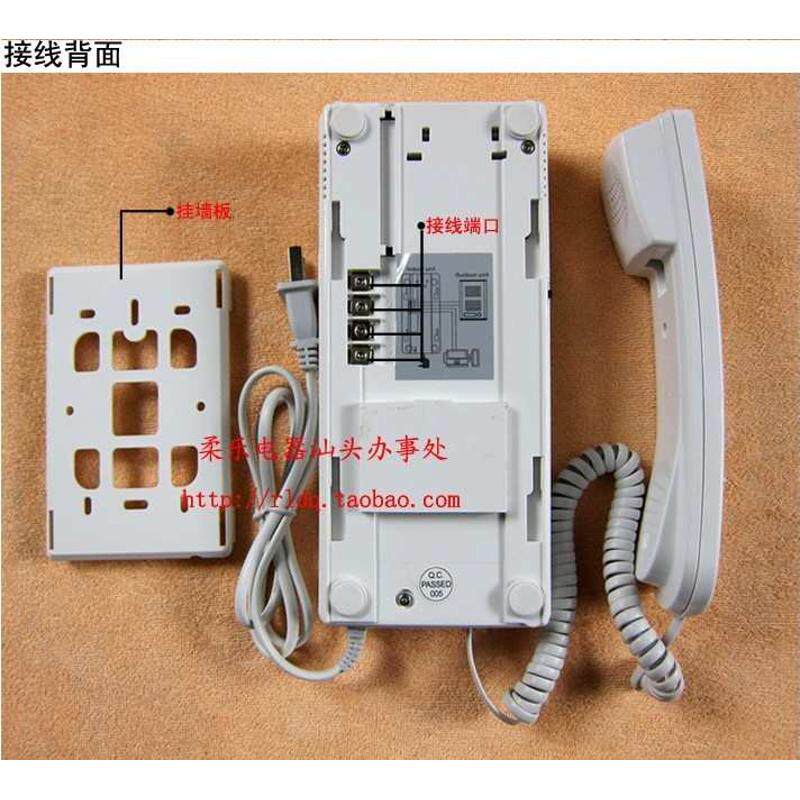 柔乐对讲门铃带开锁功能非可视楼宇有线一拖一单户电话机RL-3206B