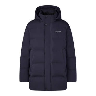 坦博尔可脱卸帽中老年常规羽绒服