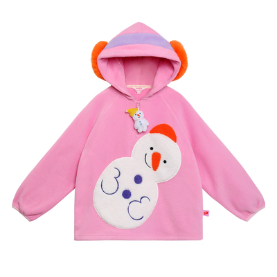 【雪人不倒翁】暖绒卫衣外套女童