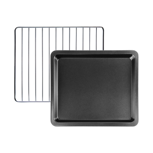 适用美的电烤箱烤盘烤架10L25升平底托盘35L38升不锈钢烤网架配件