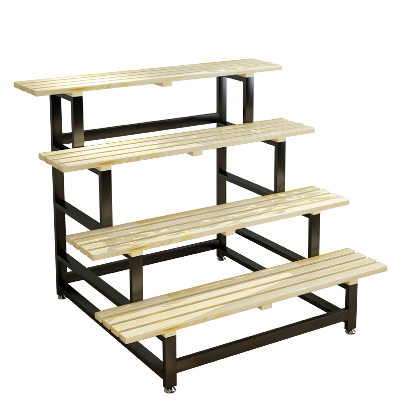 阳台阶梯花架25cm加宽多肉架子防腐防锈碳化花盆架露台多层置物架