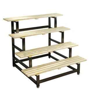 阳台阶梯花架25cm加宽多肉架子防腐防锈碳化花盆架露台多层置物架