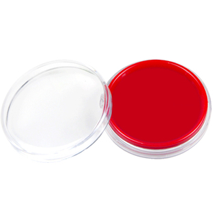 亚信透明长方印台红色快干便携大小号黑色蓝色手足指纹印泥印台财务会计办公用品印章印台