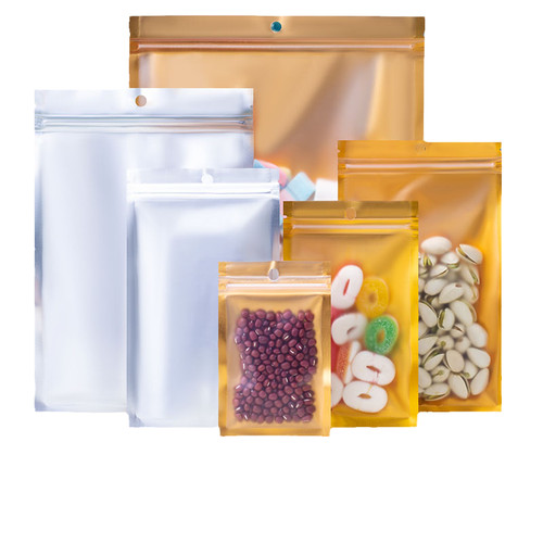 批发哑铝阴阳拉骨袋磨砂自封袋铝箔包装袋食品塑封袋产品密封袋