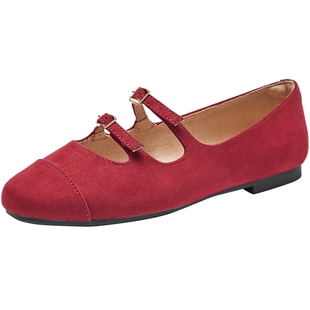 热风浅口单鞋女2026年春季新款日常通勤休闲女鞋配裙子百搭鞋子