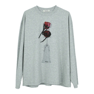 【线上专属】YOUWEI2025春季新品女装主题印花长袖T恤Y1225126