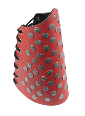 平圆铆钉大红荔枝纹时尚朋克手链