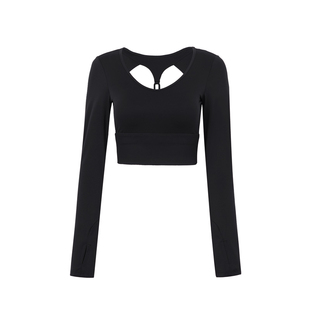 annerun女士运动上衣长袖春秋款修身瑜伽服女2025新款显瘦健身服