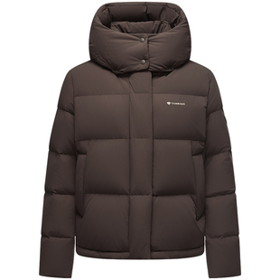 【商场同款】坦博尔户外羽绒服女士防风秋冬加厚休闲短款保暖外套