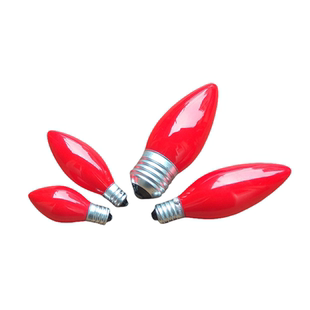 财神爷供佛红色LED灯泡E12螺口220V佛前蜡烛莲花灯菩萨供奉神台灯